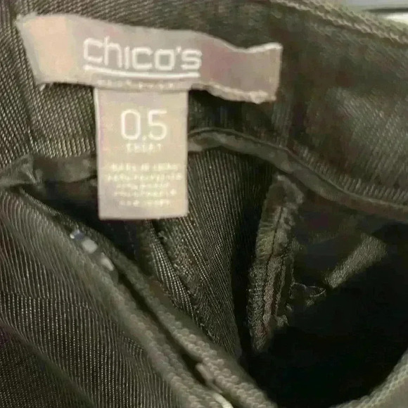Chico’s Brown Tweed Trousers-EUC; Size 10S - Picture 3 of 3